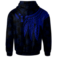 Kosrae Hoodie Polynesian Wings (Blue) - Polynesian Pride