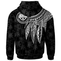 Federated States of Micronesia Zip up Hoodie Polynesian Wings (White) - Polynesian Pride
