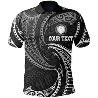 Northern Mariana Islands Polynesian Custom Polo Shirt White Tribal Wave Unisex White - Polynesian Pride