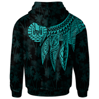 Tahiti Hoodie Polynesian Wings (Turquoise) - Polynesian Pride