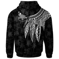 Tuvalu Hoodie Polynesian Wings (White) - Polynesian Pride