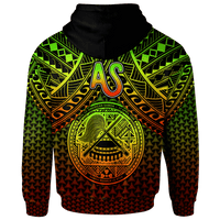 Polynesian American Samoa Hoodie Reggae Vintage Polynesian Patterns - Polynesian Pride