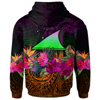 Tokelau Zip up Hoodie Summer Hibiscus - Polynesian Pride