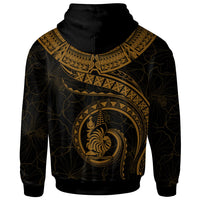 New Caledonia Polynesian Zip up Hoodie New Caledonia Waves (Golden) - Polynesian Pride