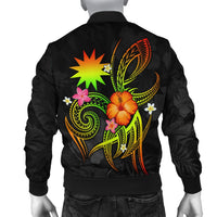 Nauru Polynesian Men's Bomber Jacket - Legend of Nauru (Reggae) - Polynesian Pride