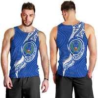 Pohnpei Men Tank Top - Micronesia Pride Blue - LT12 Blue - Polynesian Pride