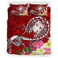 Fiji Bedding Set - Turtle Plumeria (Red) - Polynesian Pride