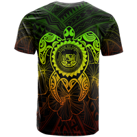 Hawaii Polynesian Custom T Shirt Vintage Polynesian Turtle (Reggae) - Polynesian Pride