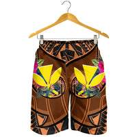 Hawaii Kanaka Maoli Men's Short - Polynesian Hook And Hibiscus - Polynesian Pride