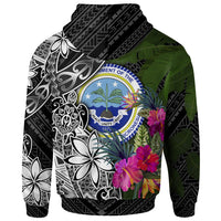 Federated States of Micronesia Zip up Hoodie Turtle Plumeria Banana Leaf - Polynesian Pride