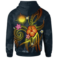 Marshall Islands Polynesian Hoodie Legend of Marshall Islands (Blue) - Polynesian Pride