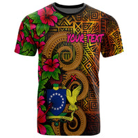 Cook Islands Polynesian Custom T Shirt Hibiscus Vintage Unisex Orange - Polynesian Pride
