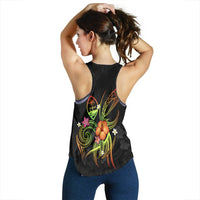 Guam Polynesian Personalised Women's Racerback Tank - Legend of Guam (Reggae) - Polynesian Pride
