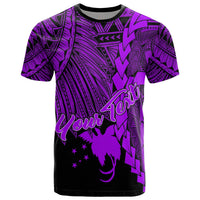 Papua New Guinea Polynesian Custom T Shirt Tribal Wave Tattoo Purple Unisex Purple - Polynesian Pride