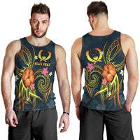 Pohnpei Polynesian Personalised Men's Tank Top - Legend of Pohnpei (Blue) - Polynesian Pride