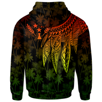 Kosrae Zip up Hoodie Polynesian Wings (Reggae) - Polynesian Pride