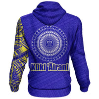 Cook Islands: Love A Little Paradise Tatoo Style Hoodie Blue - Polynesian Pride