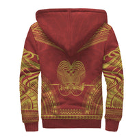Papua New Guinea Sherpa Hoodie - Polynesian Chief Flag Version - Polynesian Pride