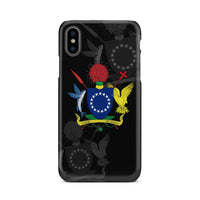 Cook Islands Phone Case - Coat Of Arms iPhone X Black One Style - Polynesian Pride