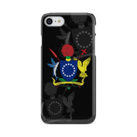Cook Islands Phone Case - Coat Of Arms iPhone 7 Black One Style - Polynesian Pride