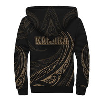 Kanaka Sherpa Hoodie - Frida Style - Gold - Polynesian Pride