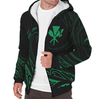 Kanaka Sherpa Hoodie - Frida Style - Green - Polynesian Pride