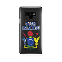Cook Islands Phone Case - Coat of Arm Name Samsung Galaxy Note 9 One Size Black - Polynesian Pride