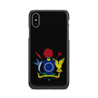 Cook Islands Phone Case - Coat of Arm Map iPhone X One Size Black - Polynesian Pride
