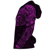 Hoodie Polynesian Tattoo Style Pink Version 2.0 - Polynesian Pride