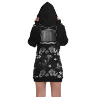 Tokelau Hoodie Dress - Tokelau Coat Of Arms Hibiscus Special - Polynesian Pride