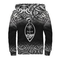 Guam Personalised Custom Polynesian Sherpa Hoodie - Fog Black - Polynesian Pride