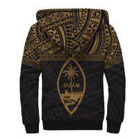 Guam Personalised Custom Polynesian Sherpa Hoodie - Horizontal Gold - Polynesian Pride