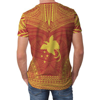 Papua New Guinea Unisex T Shirt Papua New Guinea Polynesian Chief Yellow Red Version - Polynesian Pride