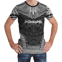 Pohnpei Unisex T Shirt Pohnpei Polynesian Chief Black Version Unisex Black - Polynesian Pride