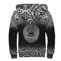 Samoa Polynesian Sherpa Hoodie - American Samoa Coat Of Arm - Polynesian Pride