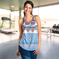 (Custom Personalised) Fiji Polynesian Women Racerback Tank Fijian Tropical Flowers LT13 - Polynesian Pride