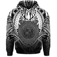 Hawaii Maka Polynesian Coat of Arms Hoodie Heaven Style White - Polynesian Pride