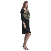 Cook Islands in My Heart - Rhea Loose Round Neck Dress - Polynesian Pride