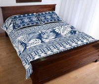 Hawaii Quilt Bed Set Pattern Version Unique Navy LT13 - Polynesian Pride