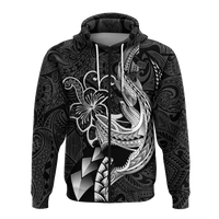 Polynesian Shark Tattoo Hawaii Tribal Hoodie LT12 - Polynesian Pride