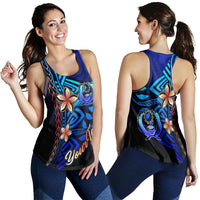 Pohnpei Custom Personalised Woman's Racerback Tank - Vintage Tribal Mountain - Polynesian Pride