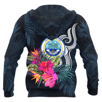 Federated States of Micronesia Zip up Hoodie Tropical Flower - Polynesian Pride