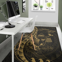 Fiji Area Rug - Custom Polynesian Pattern Style Gold Color - Polynesian Pride