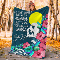 (Custom Personalised) Palau Mothers Day With Green Turtle Blanket - LT12 - Polynesian Pride