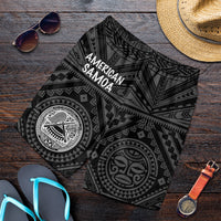 American Samoa Men's Short - Seal In Polynesian Tattoo Style ( Black) - Polynesian Pride