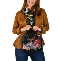 Pohnpei Shoulder Handbag - Red Polynesian Hibiscus Pattern Style - Polynesian Pride