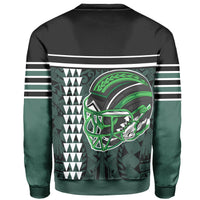 Personalised - Hawaii Kakau Polynesian Warrior Football Sweatshirt - AH - Rainbow Style - Polynesian Pride