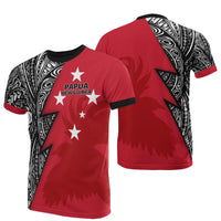 Papua New Guinea All Over T Shirt Papua New Guinea Flag Polynesian Tattoo Unisex Red - Polynesian Pride