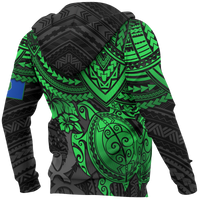 Pohnpei Hoodie Polynesian Green Turtle - Polynesian Pride