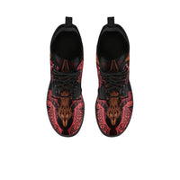 Celtic Dragon Leather Boots - Dragon Sword, Cross Patterns - Polynesian Pride